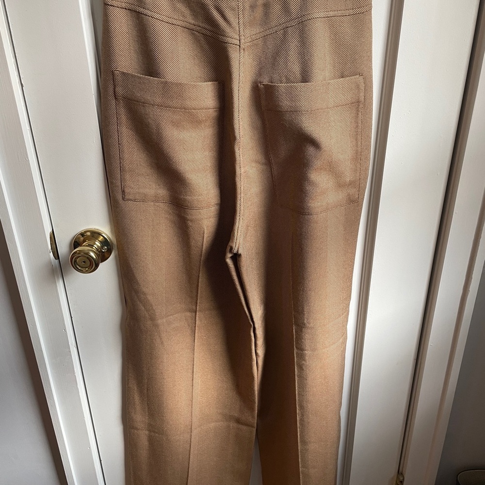 Elegant Tan Wide-Leg Trousers - Picture 2 of 3
